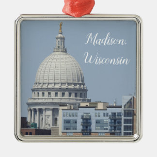 Madison, Wisconsin-staten Huvudstad Julgransprydnad Metall