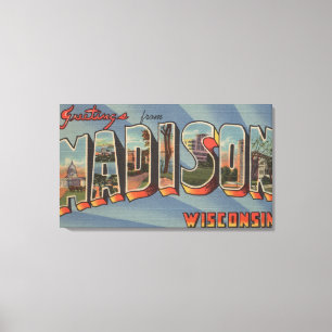 Madison Wisconsin - stora brevplatser Canvastryck