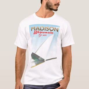 Madison Wisconsin USA Vintage flight poster T-shirt