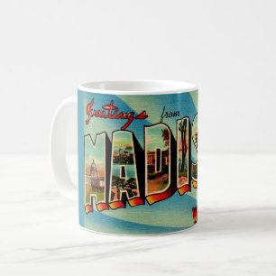 Madison Wisconsin Välkomst vykort Kaffemugg