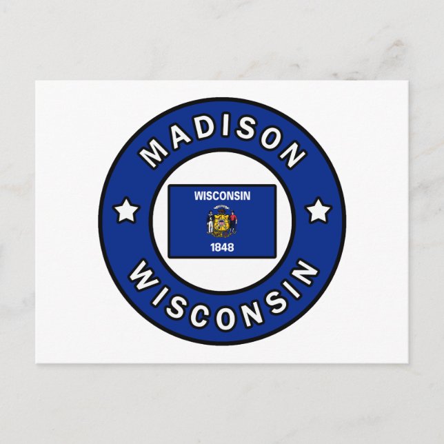 Madison Wisconsin Vykort (Framsida)
