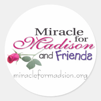 madisonandkompisar, miracleformadsion.org runt klistermärke