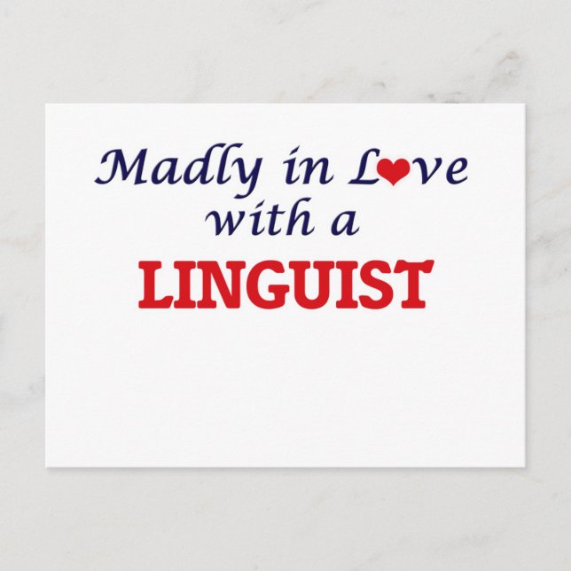 Madly i kärlek med en linguist vykort (Framsida)