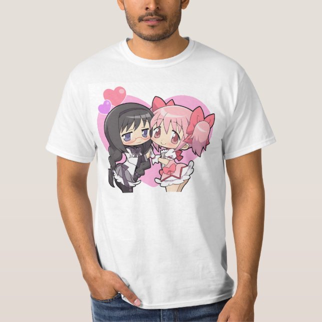 Madoka Kaname hjärchibi T Shirt (Framsida)