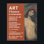 Madonna 1894, version av Edvard Munch, Art Classes Flygblad<br><div class="desc">Madonna 1894,  version av Edvard Munch,  Art Teacher,  Art Class Rekling Flyer från Affärskortet Store.</div>