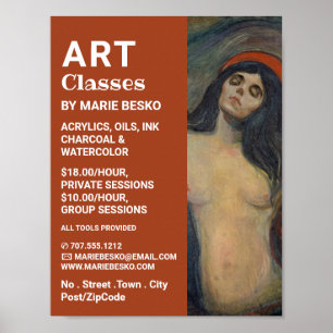 Madonna 1894, version av Edvard Munch, Art Classes Poster