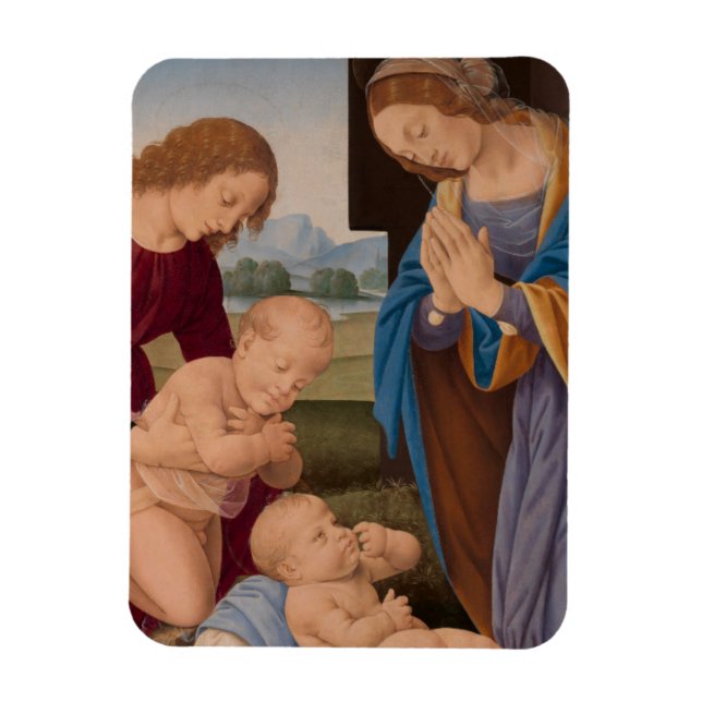 Madonna Adoring Child with the Infant Saint Magnet (Vertikal)