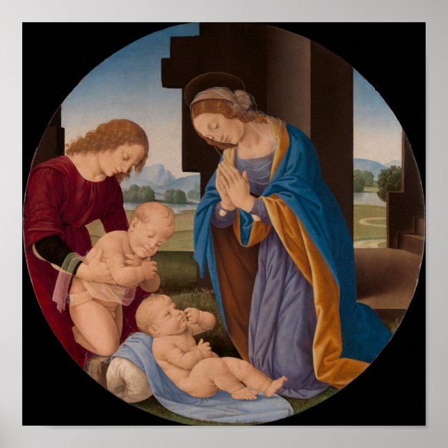 Madonna Adoring Child with the Infant Saint Poster (Framsidan)