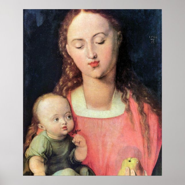 Madonna and Child - Albrecht Durer - c1526 Poster (Framsidan)