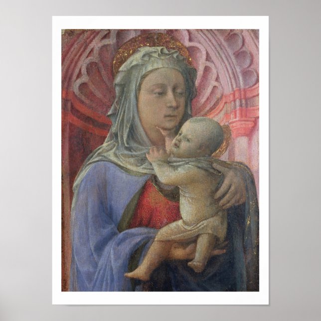 Madonna and Child, c.1430 (tempera on Panel)) Poster (Framsidan)