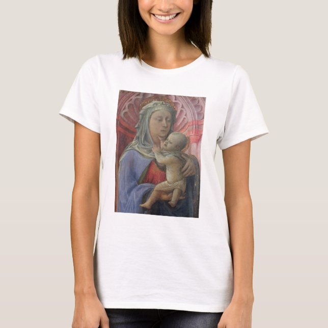 Madonna and Child, c.1430 (tempera on Panel)) Tee Shirt (Framsida)
