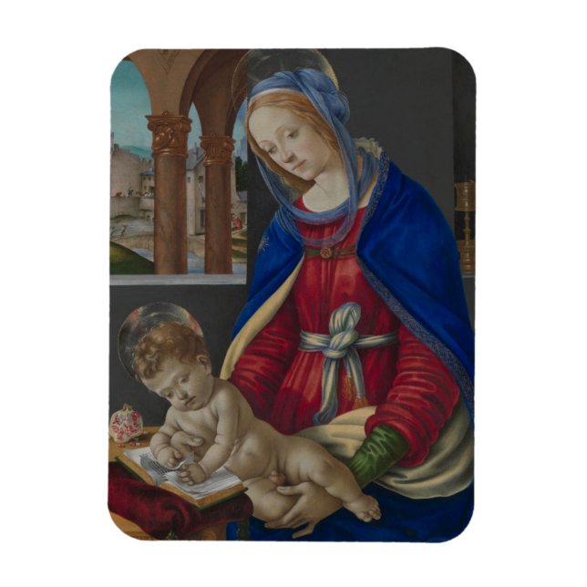 Madonna and Child, Circa 1483-4 Magnet (Vertikal)