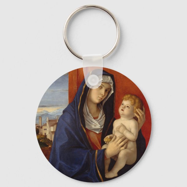 Madonna and Child, Circa 1485 Nyckelring (Framsida)