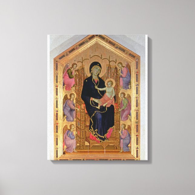 Madonna and Child (Rucellai Madonna) 1285 (tempera Canvastryck (Framsida)