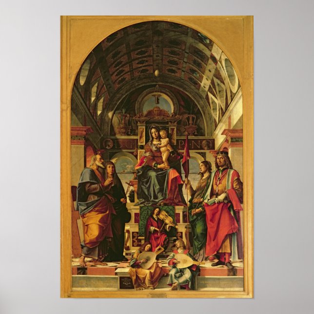 Madonna and Child with Saints, 1499 Poster (Framsidan)