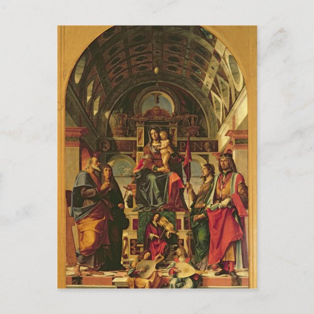 Madonna and Child with Saints, 1499 Vykort (Framsida)