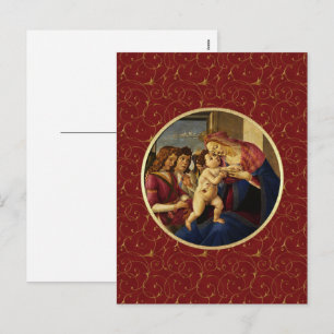 Madonna av Botticelli. God konst jul Helg Vykort