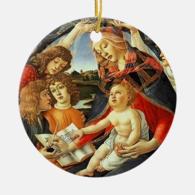 Madonna av Botticelli. Julgåva Ornament (Framsidan)