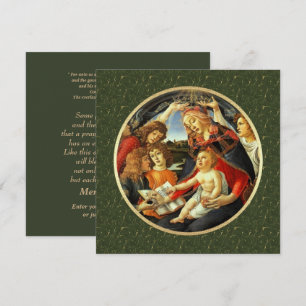 Madonna av Botticelli. Religiösa julkort