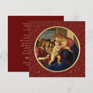 Madonna av Botticelli. Religiösa julkort