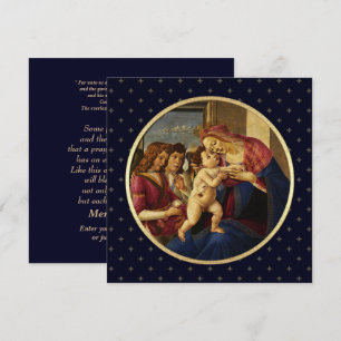 Madonna av Botticelli. Religiösa julkort