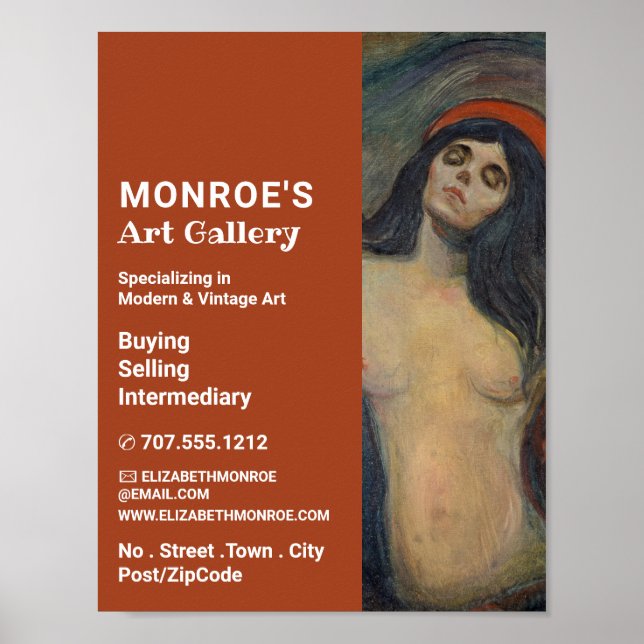 Madonna av Edvard Munch, konsthandlare, galleri Poster (Framsidan)