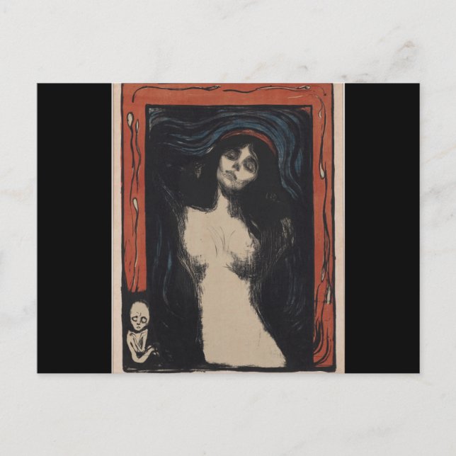 Madonna av Edvard Munch,symbolisk målare Vykort (Framsida)