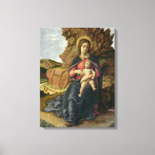 Madonna av grottan, 1488-90 (tempera på panel) canvastryck