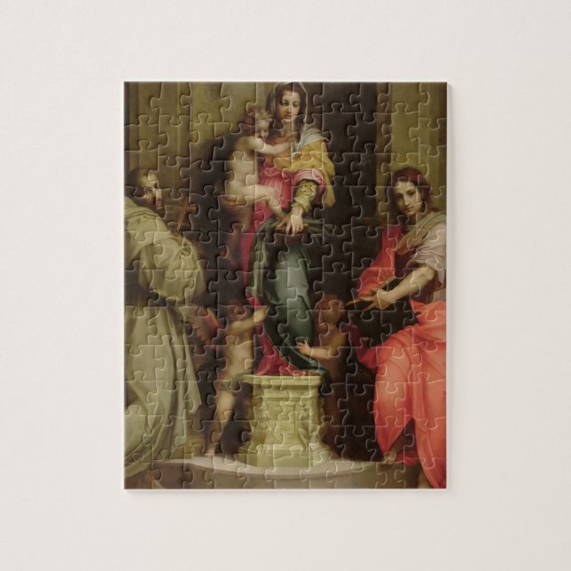 Madonna av harpiesna, 1517 (olja på panel) pussel (Vertikal)