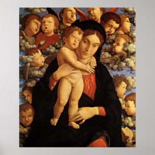 Madonna av keruberna av Andrea Mantegna Poster