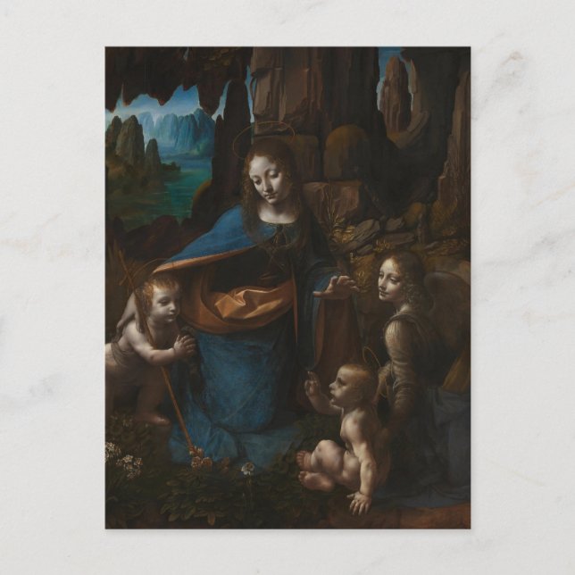 madonna av klipporna vykort (Framsida)