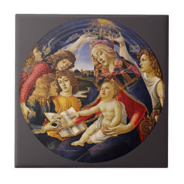 Madonna av Magnificat av Botticelli Kakelplatta