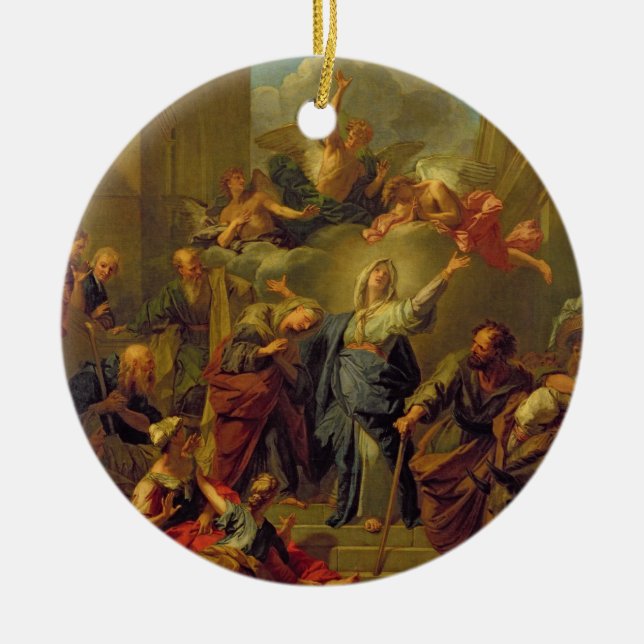 Madonna av Magnificaten Julgransprydnad Keramik (Framsidan)