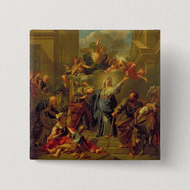 Madonna av Magnificaten Knapp (Framsida)