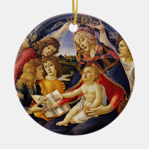 Madonna av Magnificaten vid Botticelli Julgransprydnad Keramik