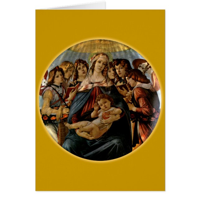 Madonna av pomegranaten - Botticelli Hälsningskort (Framsidan)