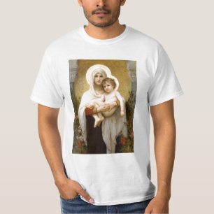 Madonna av ro och det begynna barnet Jesus T-shirt