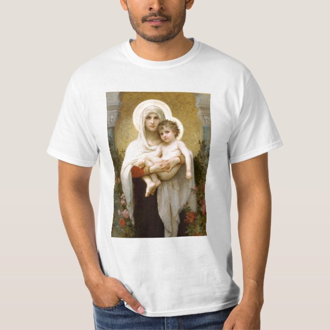 Madonna av ro och det begynna barnet Jesus T-shirt (Framsida)