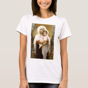 Madonna av ro och det begynna barnet Jesus Tee Shirt