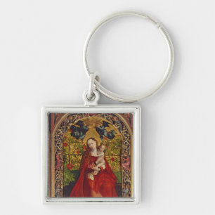 Madonna av robersåen, 1473 fyrkantig silverfärgad nyckelring