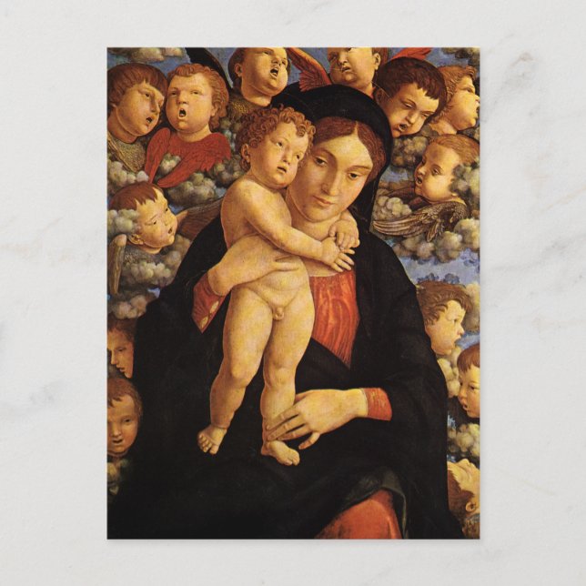 Madonna av Tjerubim av Andrea Mantegna Vykort (Framsida)