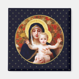 Madonna av W. Bouguereau. Julgift Magnets Magnet