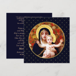 Madonna av W. Bouguereau. Religiösa Julkort