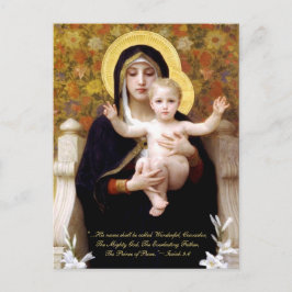 Madonna & barn vid Bouguereau det bibliska Helg Vykort