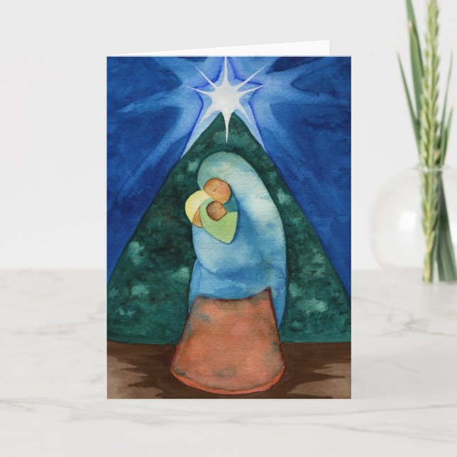 Madonna & barnkort helgkort (Framsida)