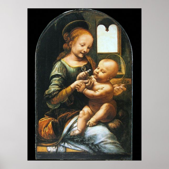 Madonna Benois av Leonardo da Vinci Poster (Framsidan)