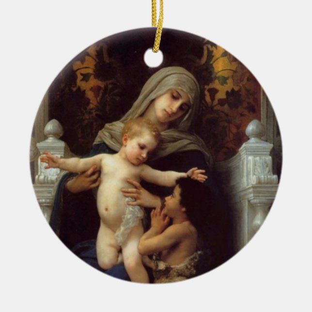 Madonna, Bouguereau Julgransprydnad Keramik (Framsidan)