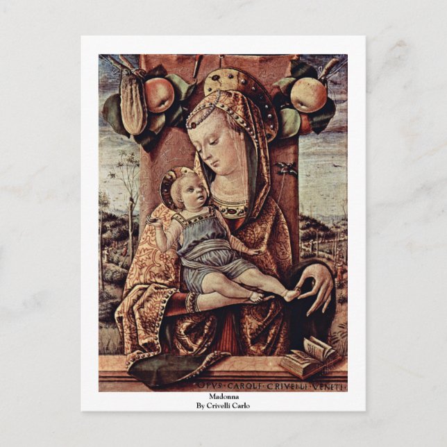 Madonna by Crivelli Carlo Vykort (Framsida)