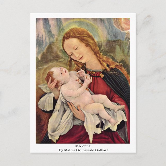 Madonna by Mathis Grunewald Gothart Vykort (Framsida)