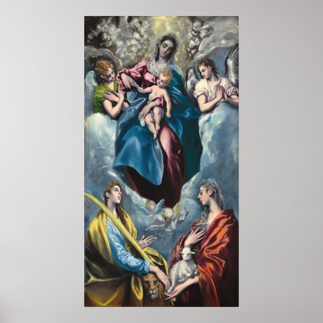 Madonna & Child - El Greco, grekiska konsthögverk  Poster (Framsidan)